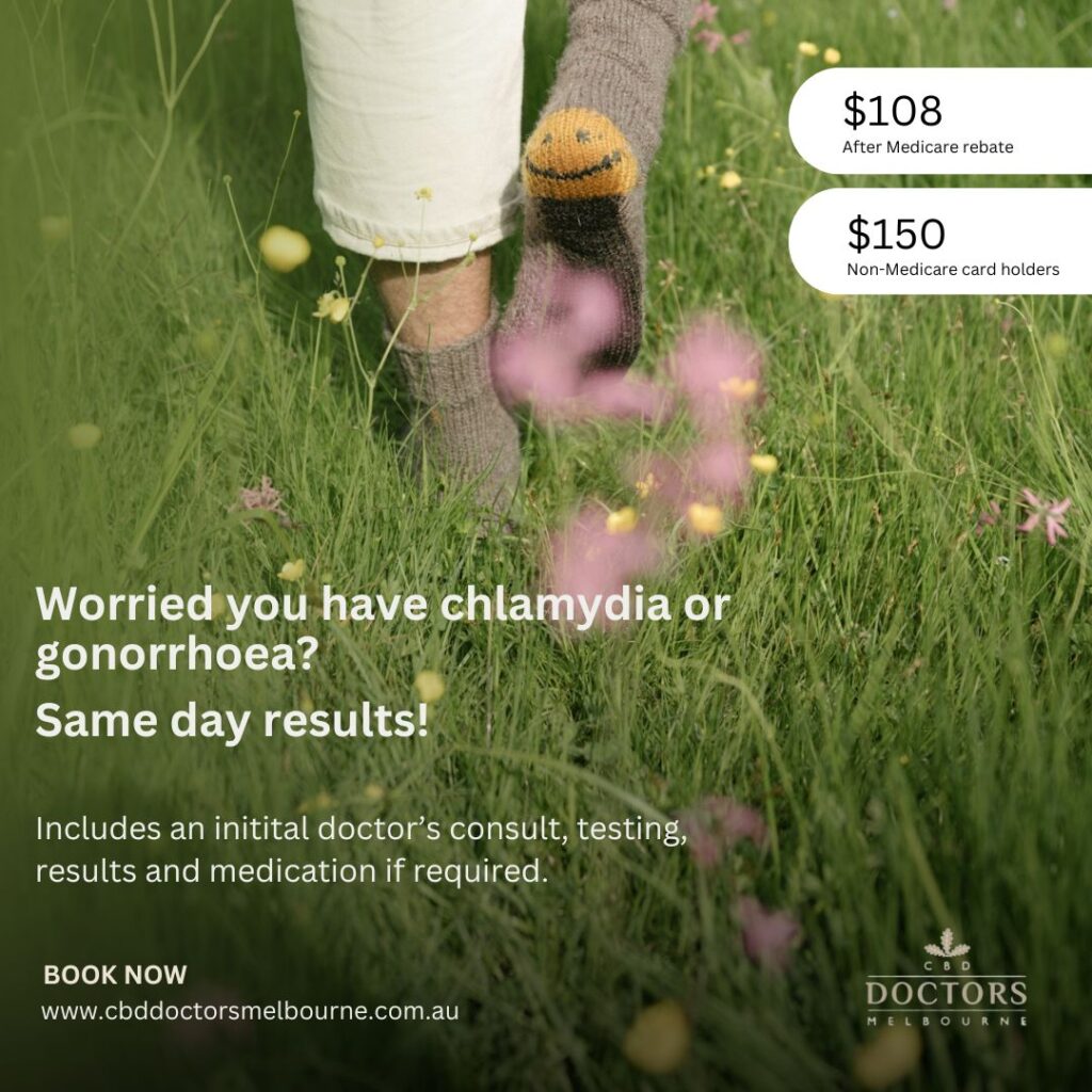 Rapid STI Testing for Chlamydia and Gonorrhoea at CBD Doctors Melbourne